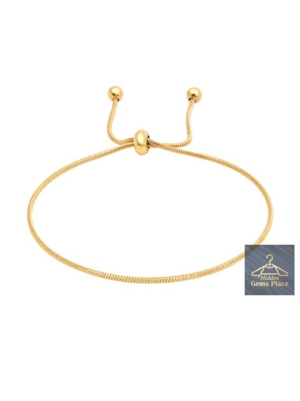 Gold Plated Adjustable Bolo Bracelet 14K Snake Chain Dainty Link Bracelet